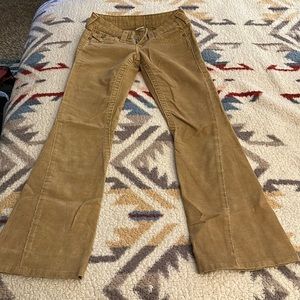 Tan cordoroy true relegion jeans